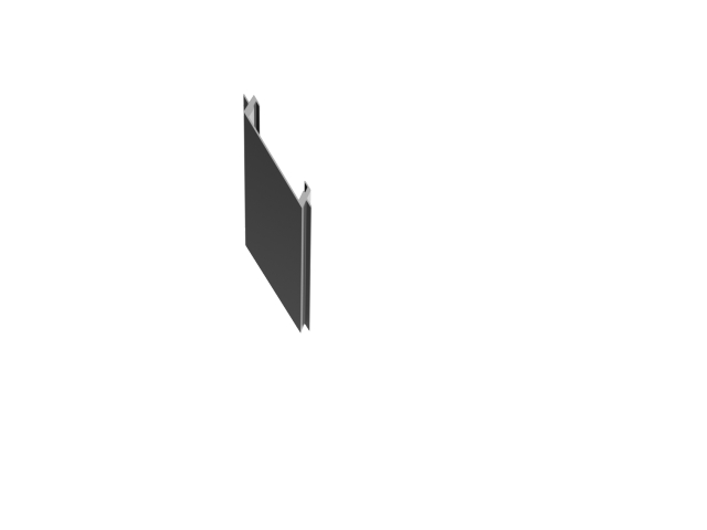 Schmale Abdeckleiste schräg für Stützprofile 20mm R7016